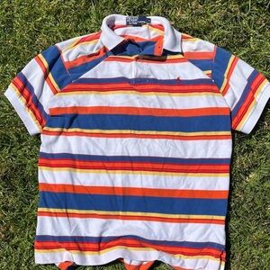Colorful Men’s Striped Polo Shirt